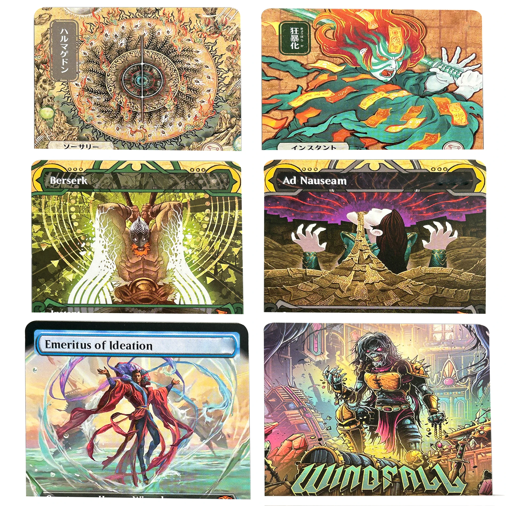 Armageddon Berserk Veil of Summer Flusterstorm SOA JP Emeritus of Truce SOS Land Tax SOC Windfall SLD HOLO Tarjetas TCG Juego de Mesa