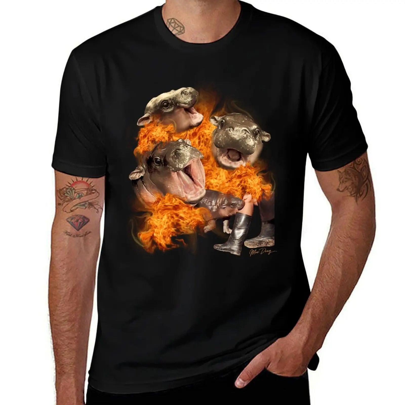 

shirts t for man with Is anime Moo graphic man prints t Deng vintage Fire! shirts T-Shirt shirts for t