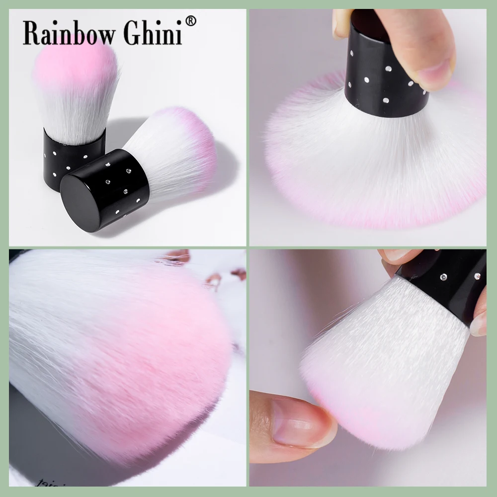 RG Repair Accessory Soft Round Head Mushroom Soft Bristle Brush Nail Dust Brush Professional Nail Clean Brush Nail Beauty Tool