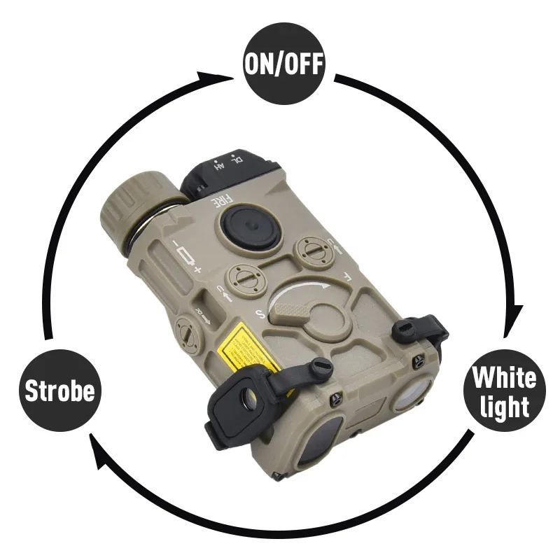 Tactical Nylon Plastic OGL Simplified Version Only White LED Light Strobe Hunting scout Flashlight Fit 20mm Picatinny Rail