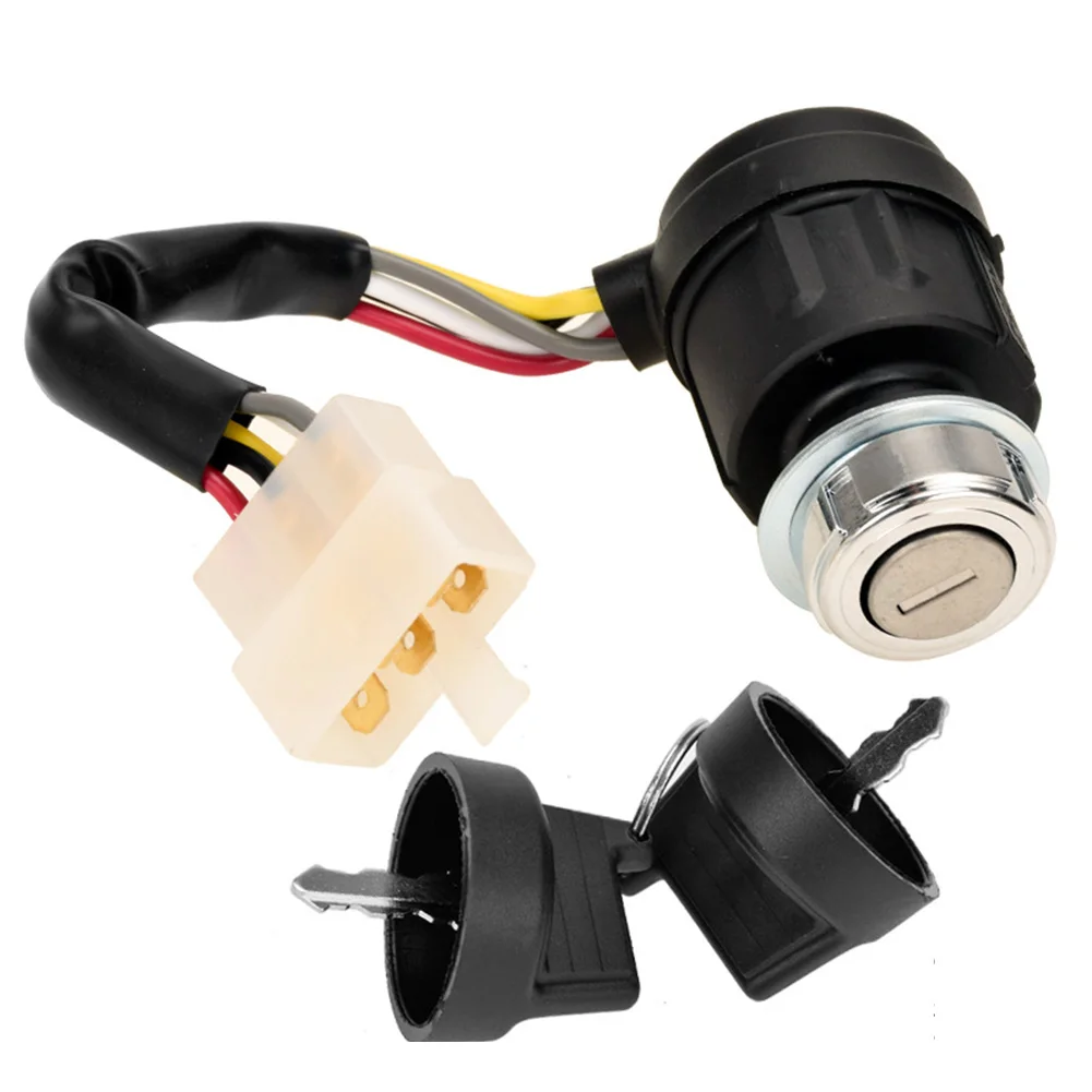 Assembly Ignition Switch 5 Pins 5 Wire ABS Plastic metal Accessory Black With Keys For Diesel Engine Generator