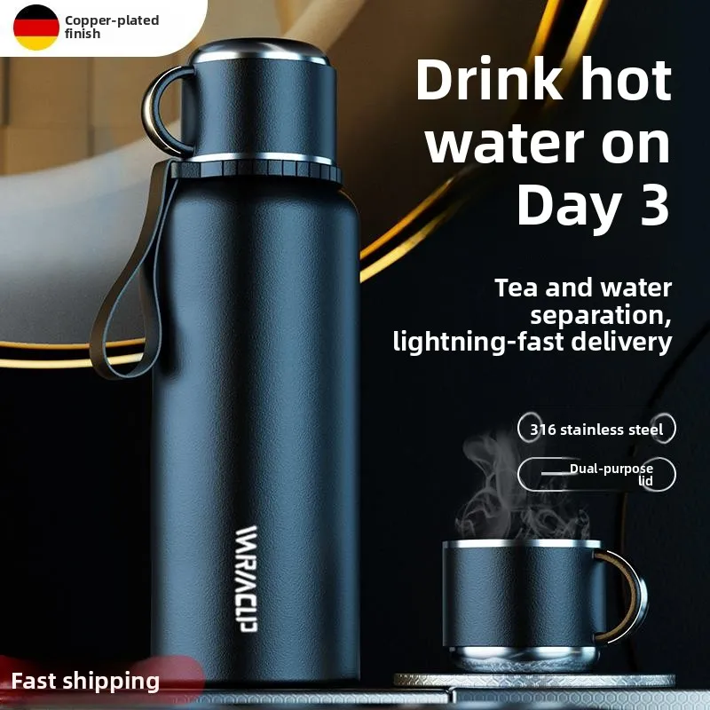 

Большая термокружка из нержавеющей стали на 36 чашек для заваривания чая, портативная мужская чашка для заваривания чая, термос для воды, контейнер для заваривания чая