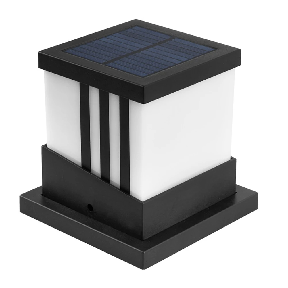

Solar Post Lamp 24LED Outdoor Light Fence Pillar Lantern Waterproof Garden Column Smart Control Auto Charging Long Illumination