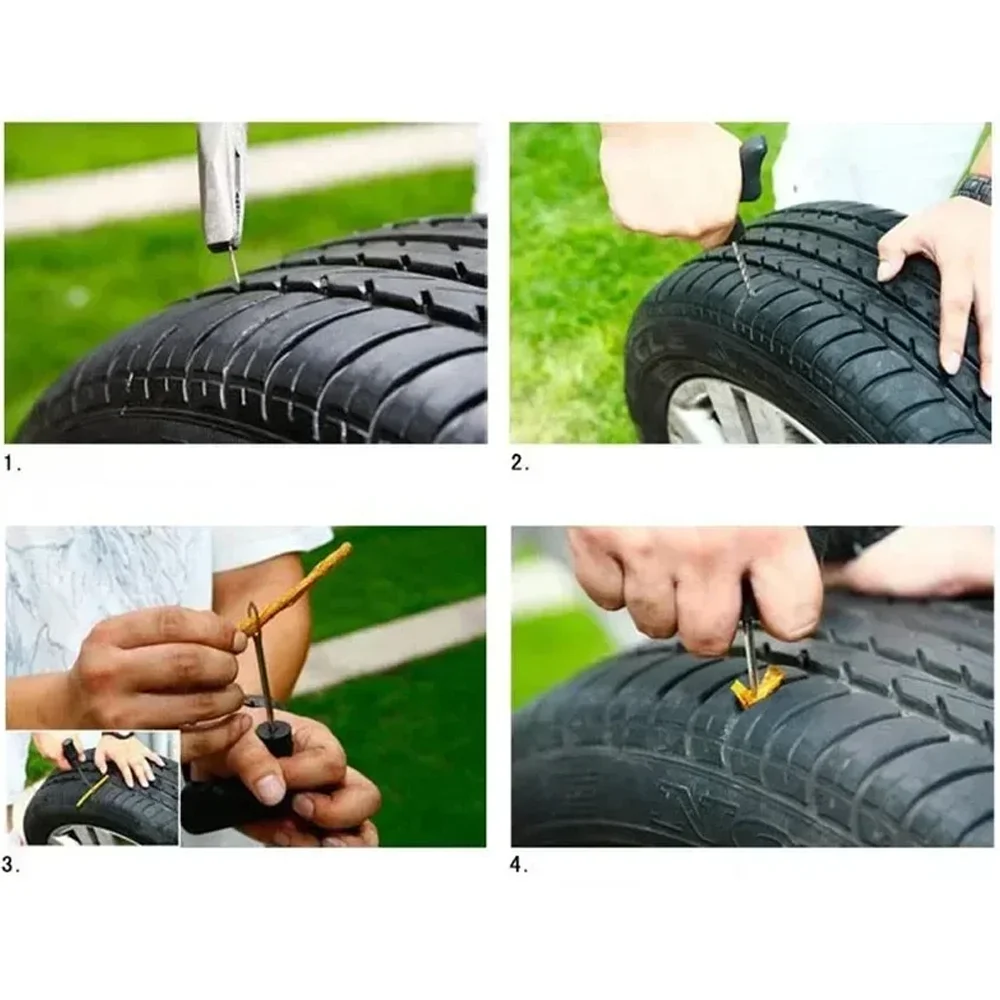 Car Bike Truck Motorcycle Tire Repair Kit 2026 Hot-selling Universal Patch Strip Glue Garage Tool Set Auto Moto Repair Tools view 6