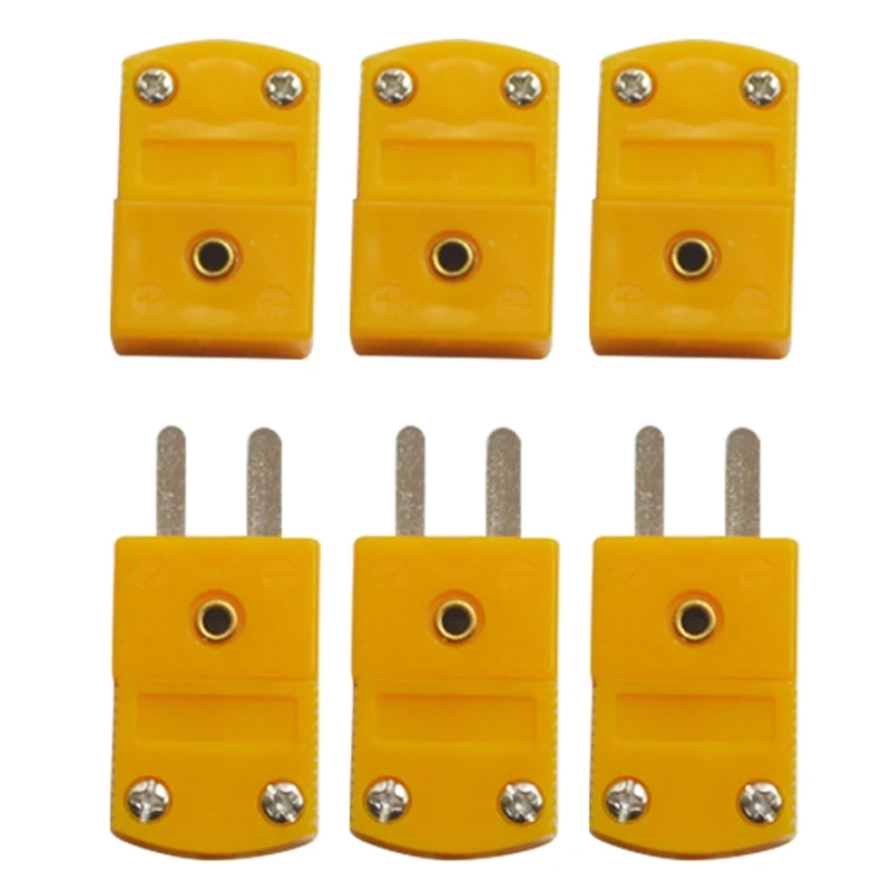 10 Uds. Conector Cable adaptador enchufe termopar macho tipo K, conectores Cable, juego enchufes en