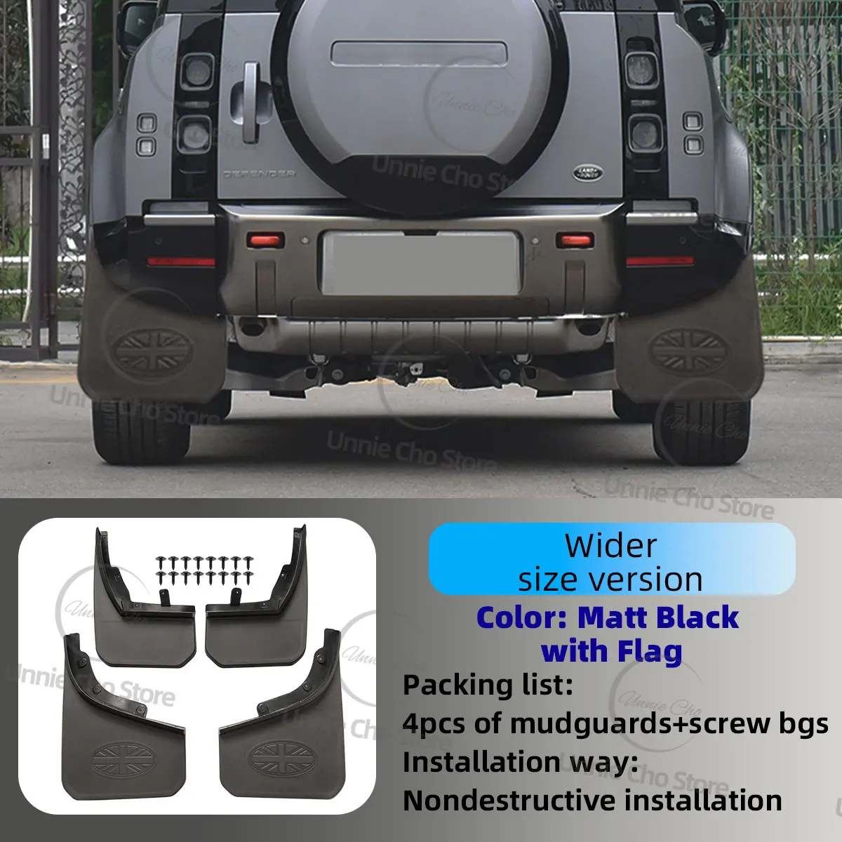 Spatbord Voor Defender 90 110 L663 2020-2025 Geen Ponsen Auto Spatbord Voor Land Rover Defender Accessoires Spatlappen splash Guards
