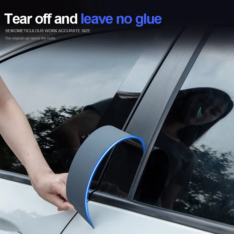 

Vtear Window Middle Panel Sticker Cover Decoration Car Exterior Door Gatepost Frame Accessories Parts For Geely EMGRAND 2024