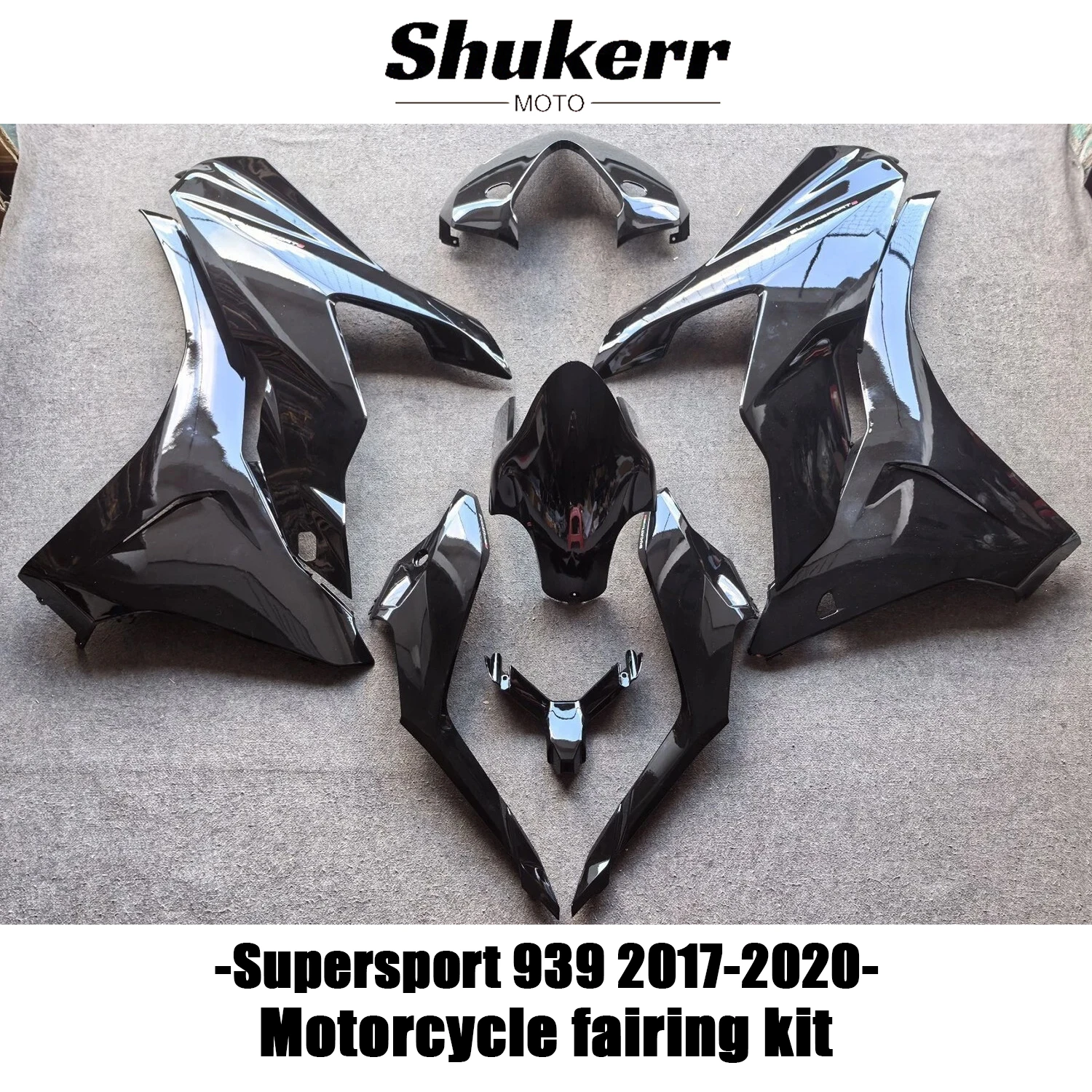 

Fit for Ducati Supersport 939 S 2017 2018 2019 2020 Motorcycle Plastic Fairing Kit Injection Mold Bodywork Panel Kit Black