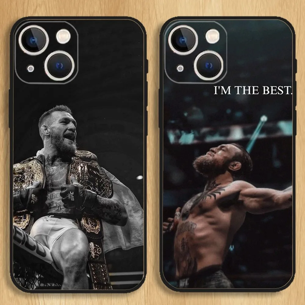 Conor Mcgregor Phone Case For iPhone15,14,13,12,11,Pro,Max,Plus,Mini,X,XS,XR,8,7,6,S,Plus,SE Soft Black Case