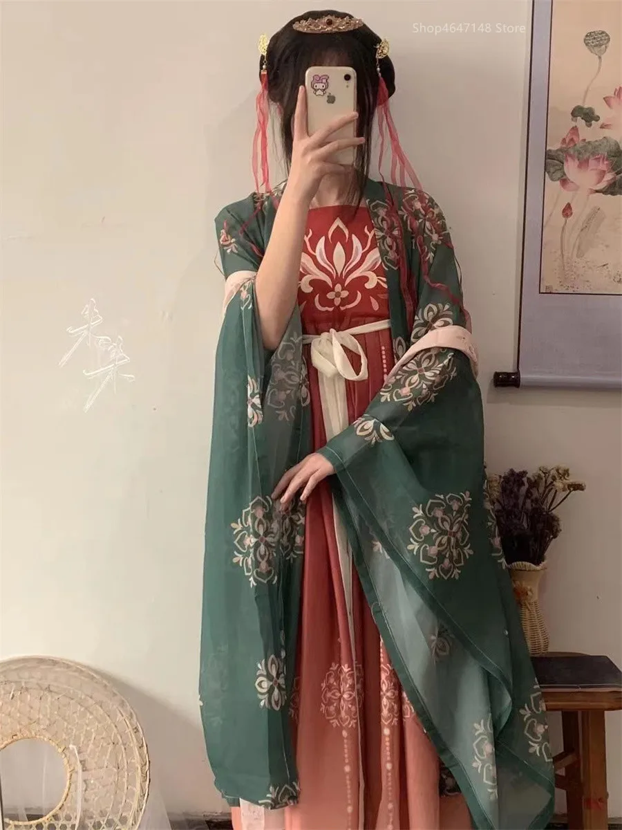 Traditional Chinese Women's Hanfu Clothing Stage Outfit Cosplay Stage Wear Costume Trailing Dress Empress Suit