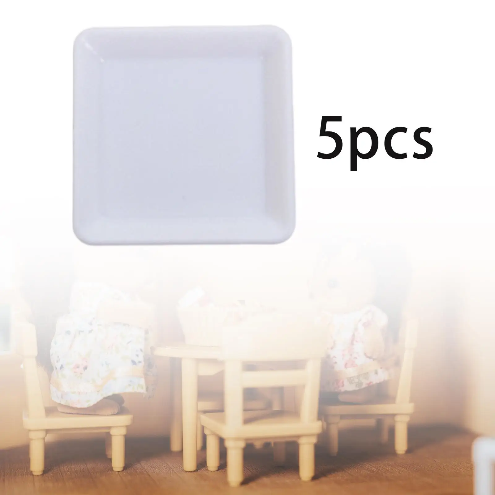 2x5 pçs 1:12 bandeja de prato em miniatura mini prato pratos micro paisagem cena vida simulação acessório cozinha sobremesa prato