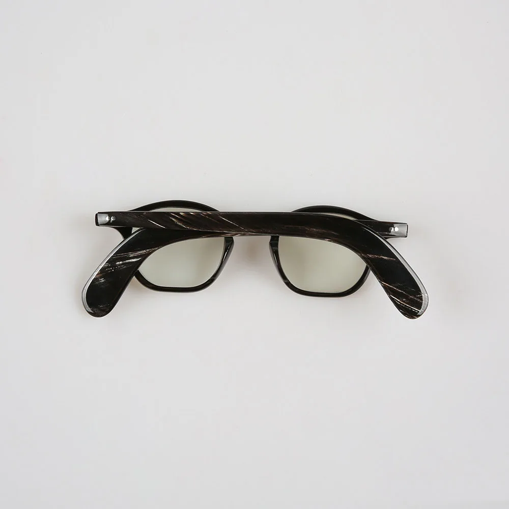 Man's Glasses Frames Unique Handmade Buffalo Horn Prescription Eyeglass Frames Square Vintage Classic Optical Lenses Eyeglasses - view 5