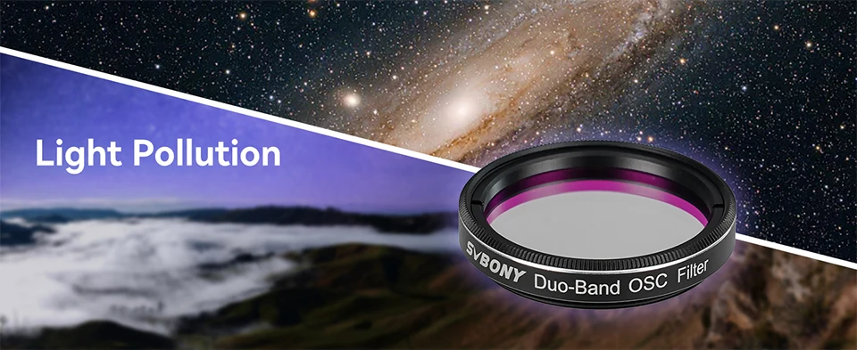 Svbony SV226 Filterschublade für Teleskop 1,25''/2'' H-Alpha & OIII 7nm Dual-Band Nebula Astrofotografie-Filtersystem – Detail 22