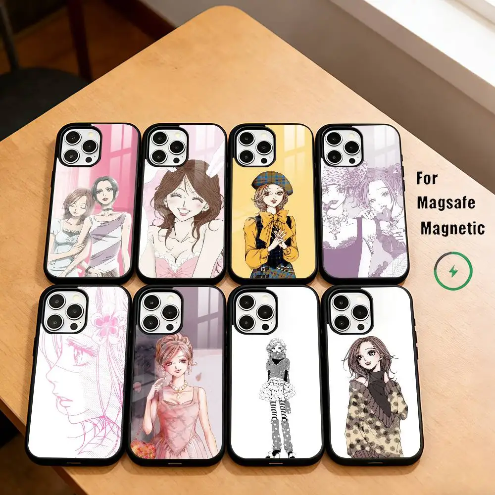 

N-Nana Komatsu H-Hachi Phone Case For iPhone17,16,15,14,13,12,11 Plus,Pro Magnetic For Magsafe Wireless Charging
