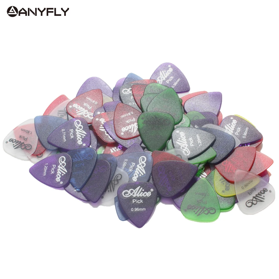 100Pcs Original Alice AP-100I Matte Clear Transparent  Colorful Guitar Picks Assorted Thickness Colors Wholesales