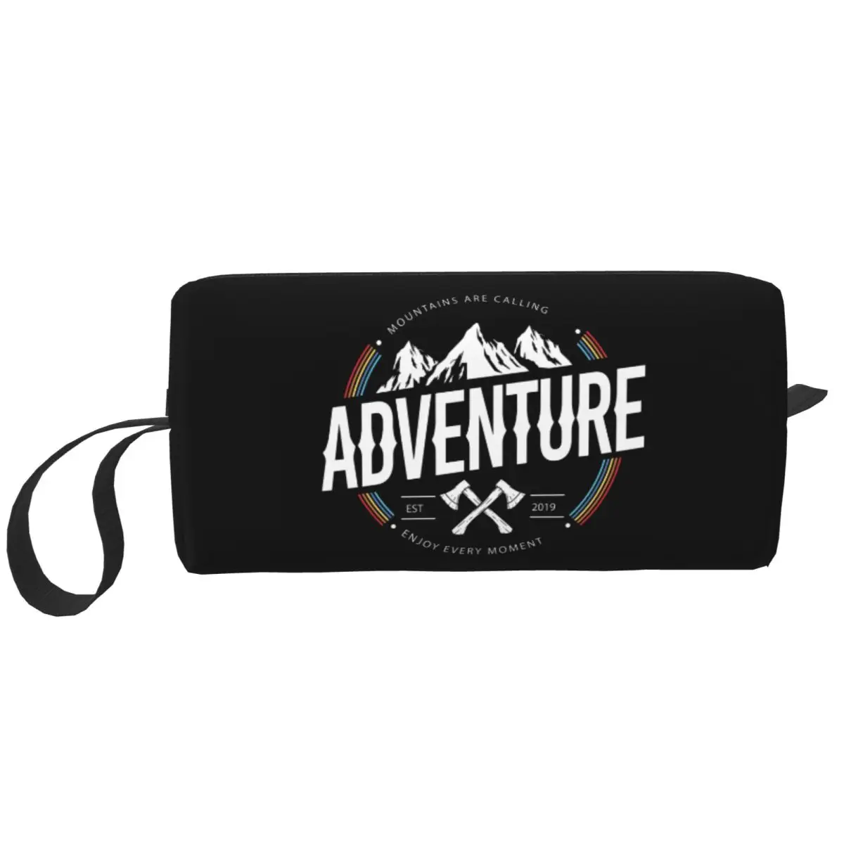 Custom Mountain Camping Adventure Campers Makeup Bag for Women Travel Cosmetic Organizer Kawaii Storage Toiletry Bags