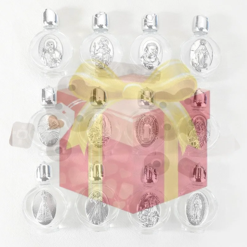 Empty Holy Water Jesus Bottle Religious Bottle Christian Baptism Supplies Refillable Portable Cosmetic Packaging Empty Bottle