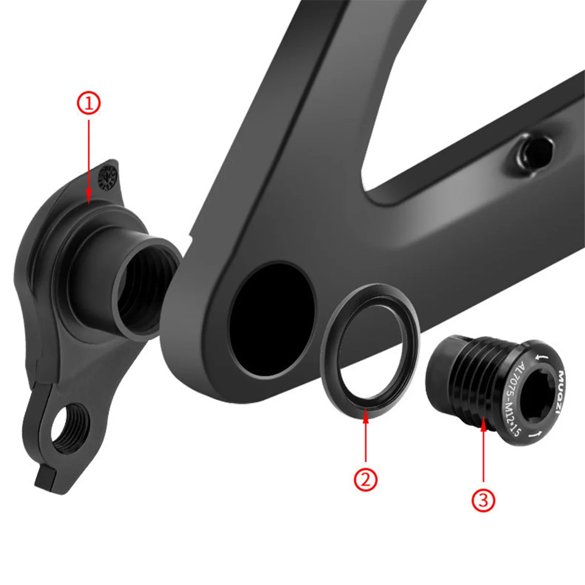 SMIEA MUQZI per SRAM UDH Telaio Deragliatore Posteriore Gancio M12X1.0 Adattatore Gancio Deragliatore Bici M12-1.0