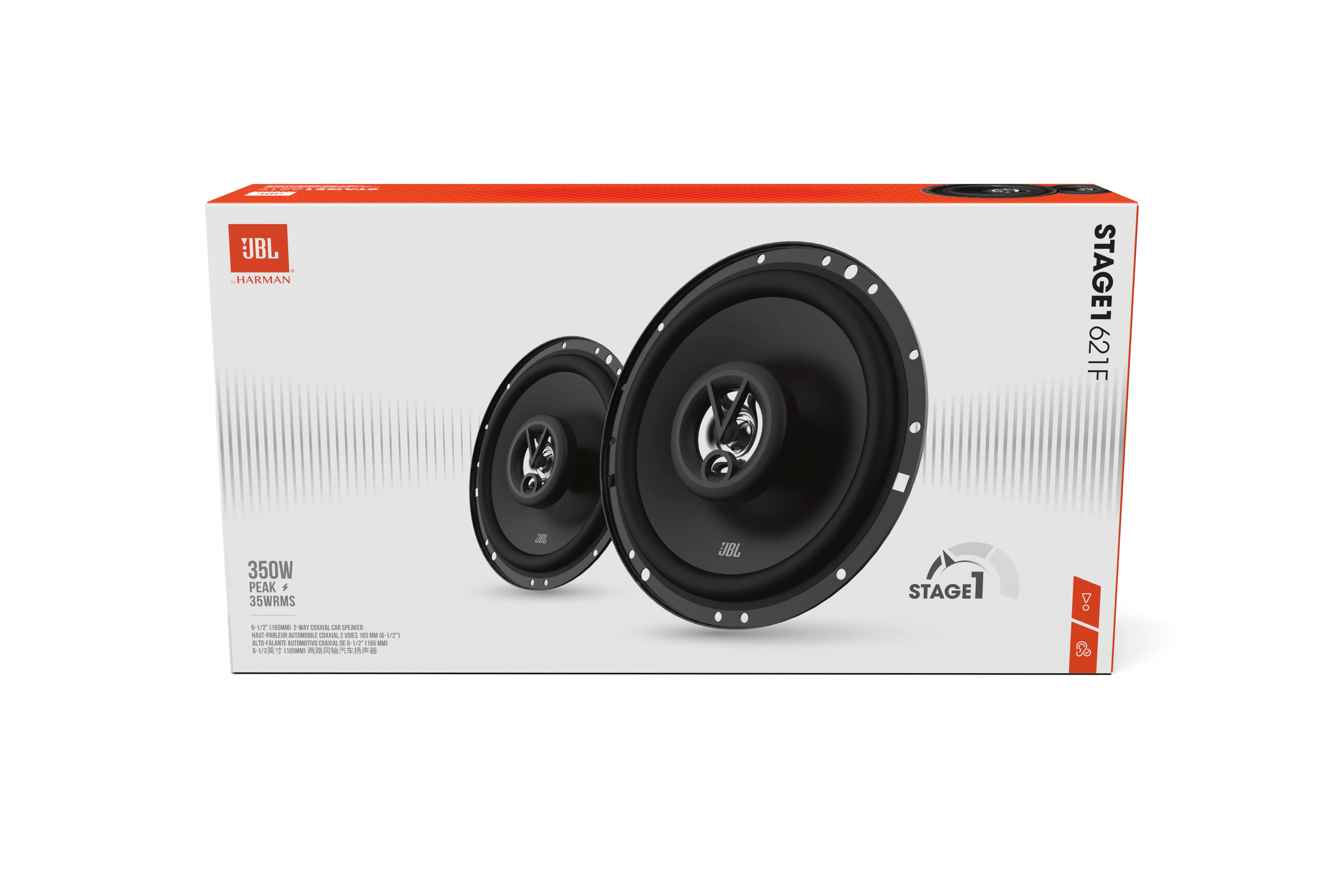 JBL مكبر صوت للسيارة 6 بوصة 6.5 بوصة مكبر صوت محوري 350 وات مكبر صوت كامل النطاق مكبر صوت Hifi صوت السيارة ثلاثة أضعاف مكبر صوت متوسط مضخم صوت