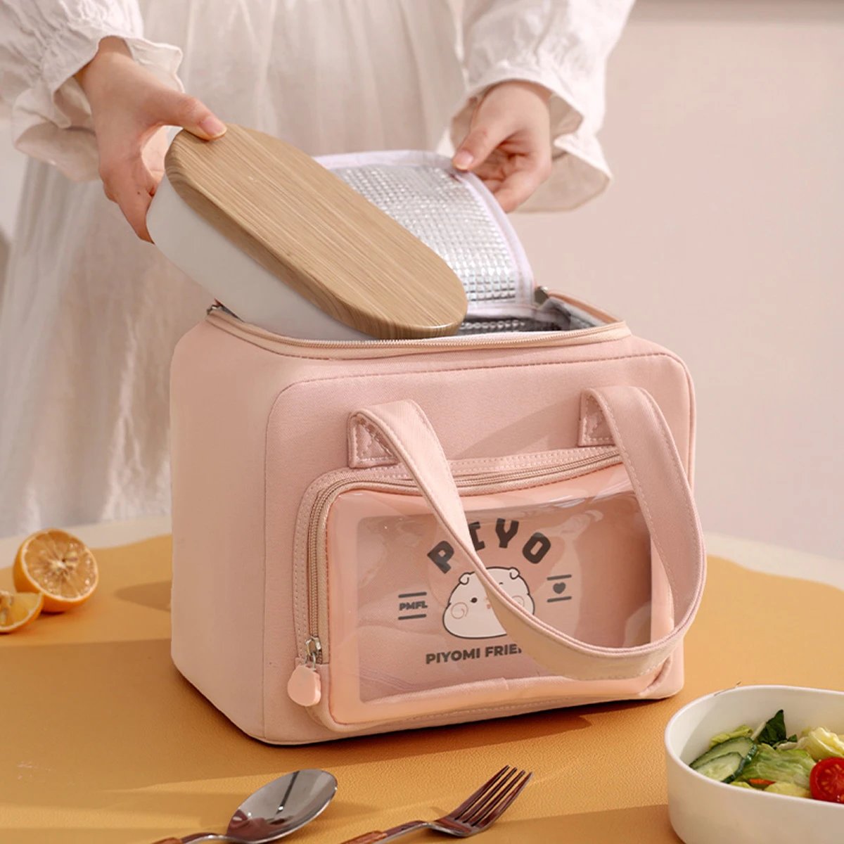 8L الكرتون سعة كبيرة حمل أكياس الغداء نزهة معزول حقيبة حفظ الطعام ، حقيبة الغداء الطالب ، المحمولة عطلة حقيبة الغداء الشاطئ