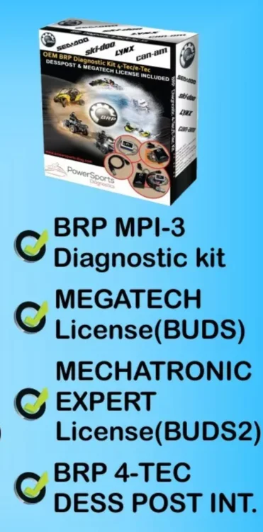 BRP BUDS & BUDS2 MPI-3 Original Diagnostic Scanner - SEADOO, SKIDOO, CANAM, LYNX License MEGATECH+ MECHATRONIC EXPERT