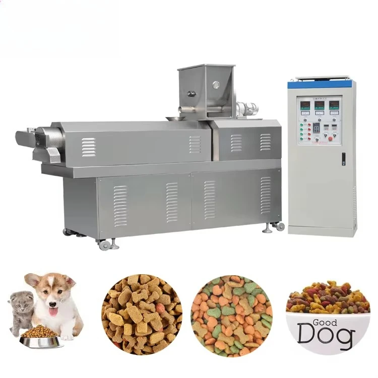 سعة صغيرة التوأم المسمار الحيوانات الأليفة الغذاء الطارد مصنع خط إنتاج أغذية الكلاب