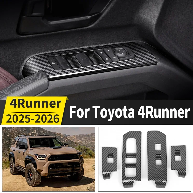 

For 2024-2026 Toyota 4Runner Glass Lift Decorative Panel Sticker Interior Upgraded Accessories
