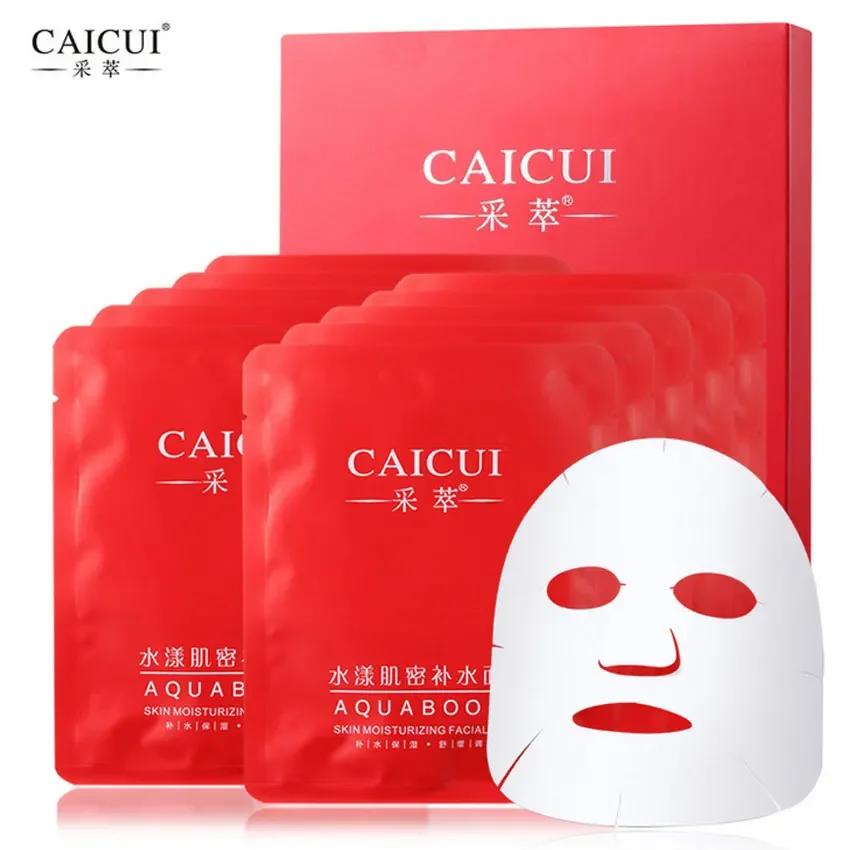 

10 Pcs/Lot CAICUI Red Pomegranate Moisturizing Nourishing Skin Whitening Facial Mask , Deep Moist Tender Skin Beauty Care