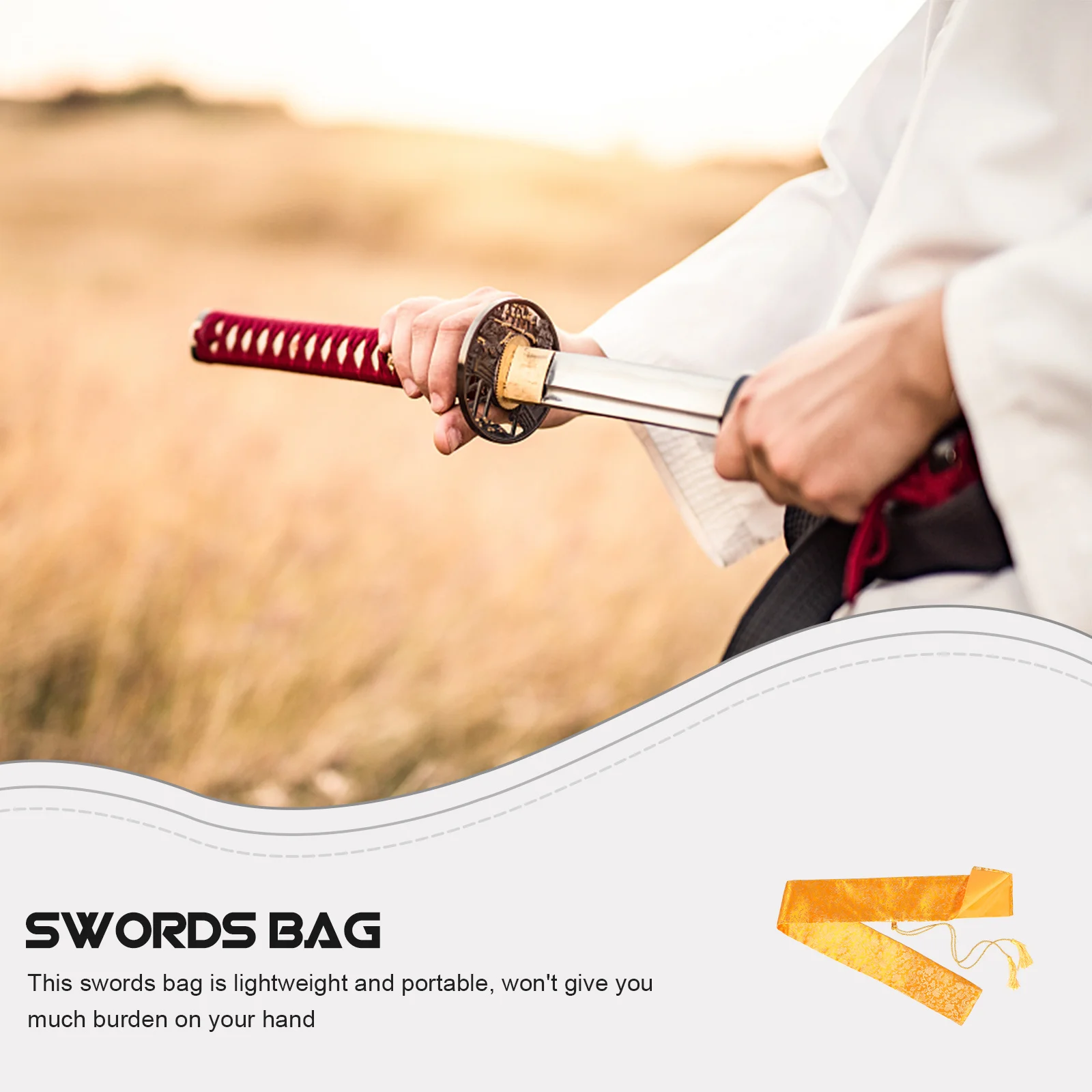 

High Grade Silk Swords Bag Elegant Design Smooth Surface Long Service Life for Martial Arts Storage and Transport