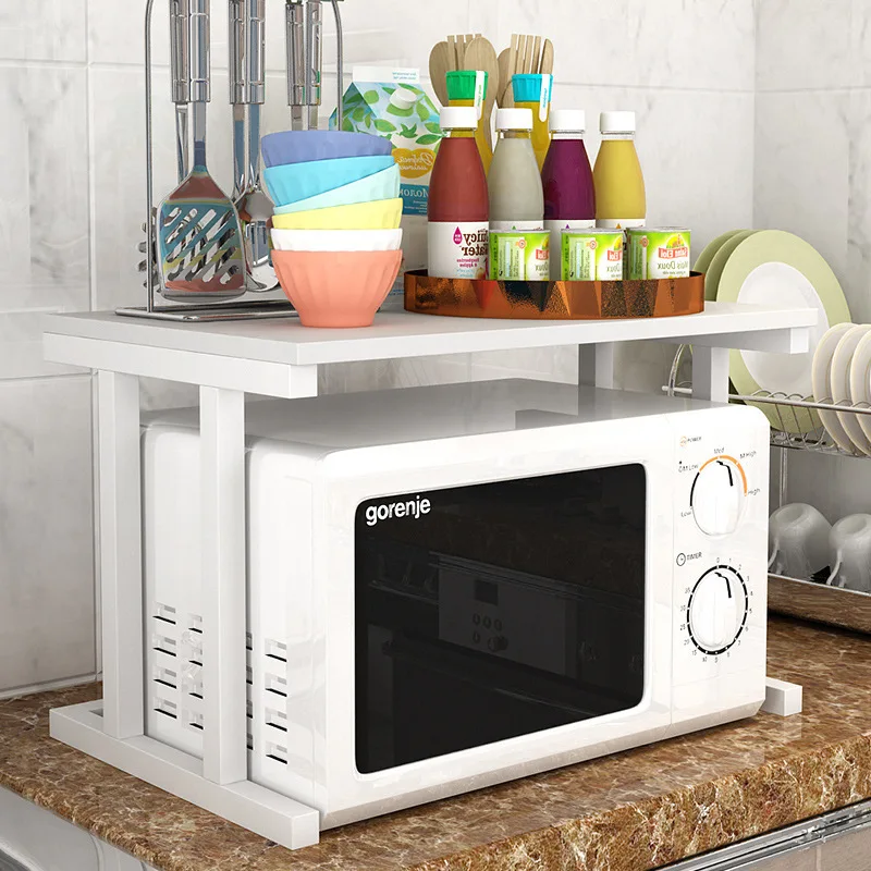 

Simple Kitchen Microwave elf Single Layer Spice Ra Storage Organizer Double Layer Seasoning Oven Ra Kitchen Accories