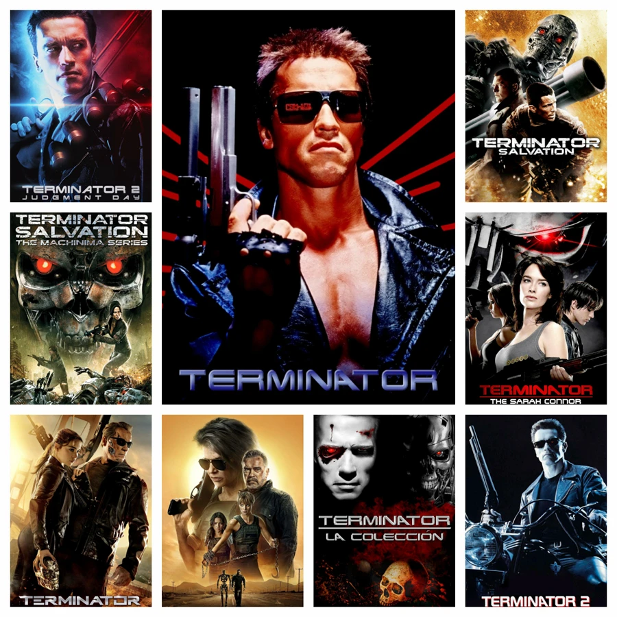 Amerykański film science fiction Terminator diamentowy haft malarstwo Arnold Schwarzenegger zdjęcie ścieg krzyżykowy rękodzieło wystrój domu