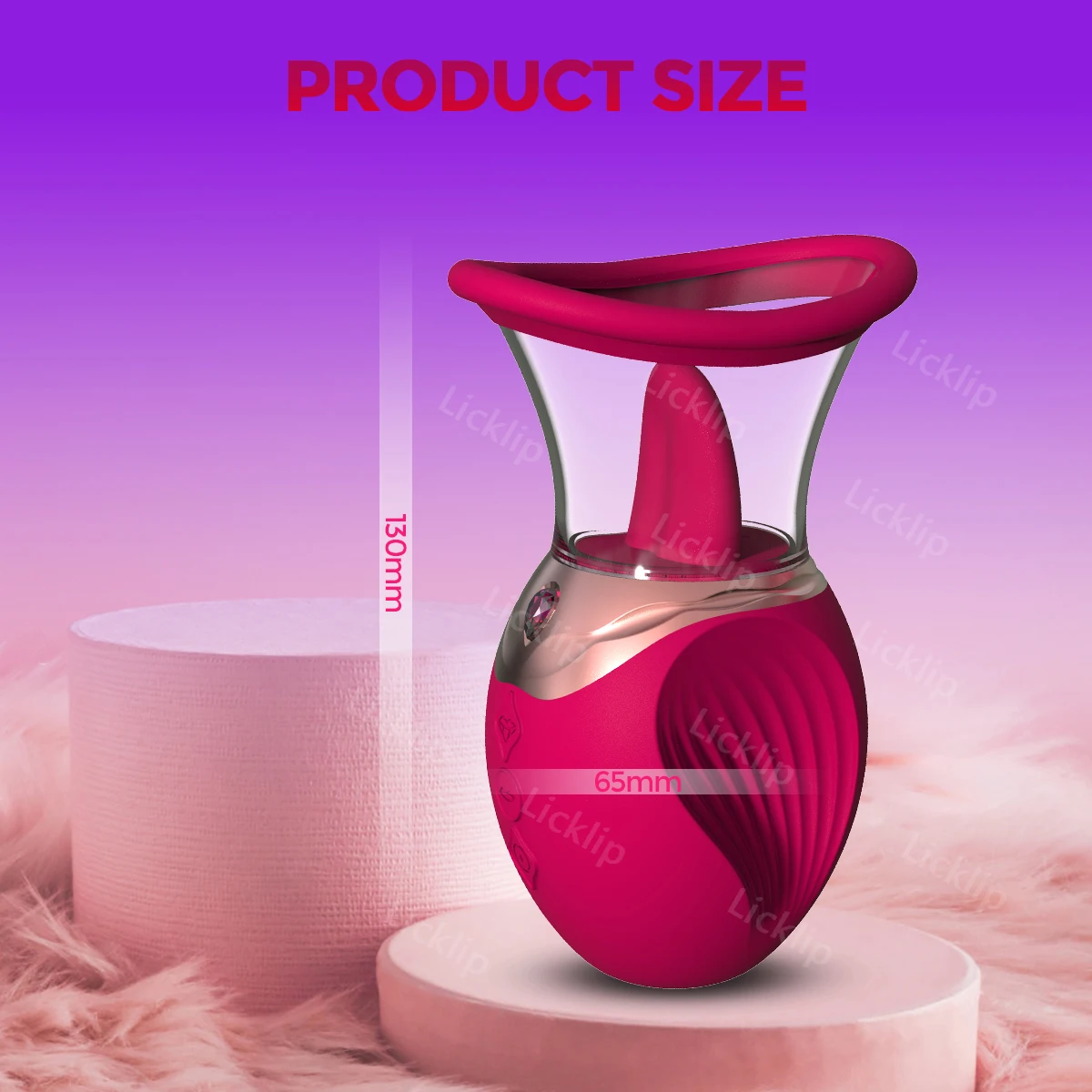 LICKLIP Vacuum Sucking Tongue Licking Vibrator Cup Nipple Massager Clitoris Stimulator Rose Sex Toys for Women masturbation 18+