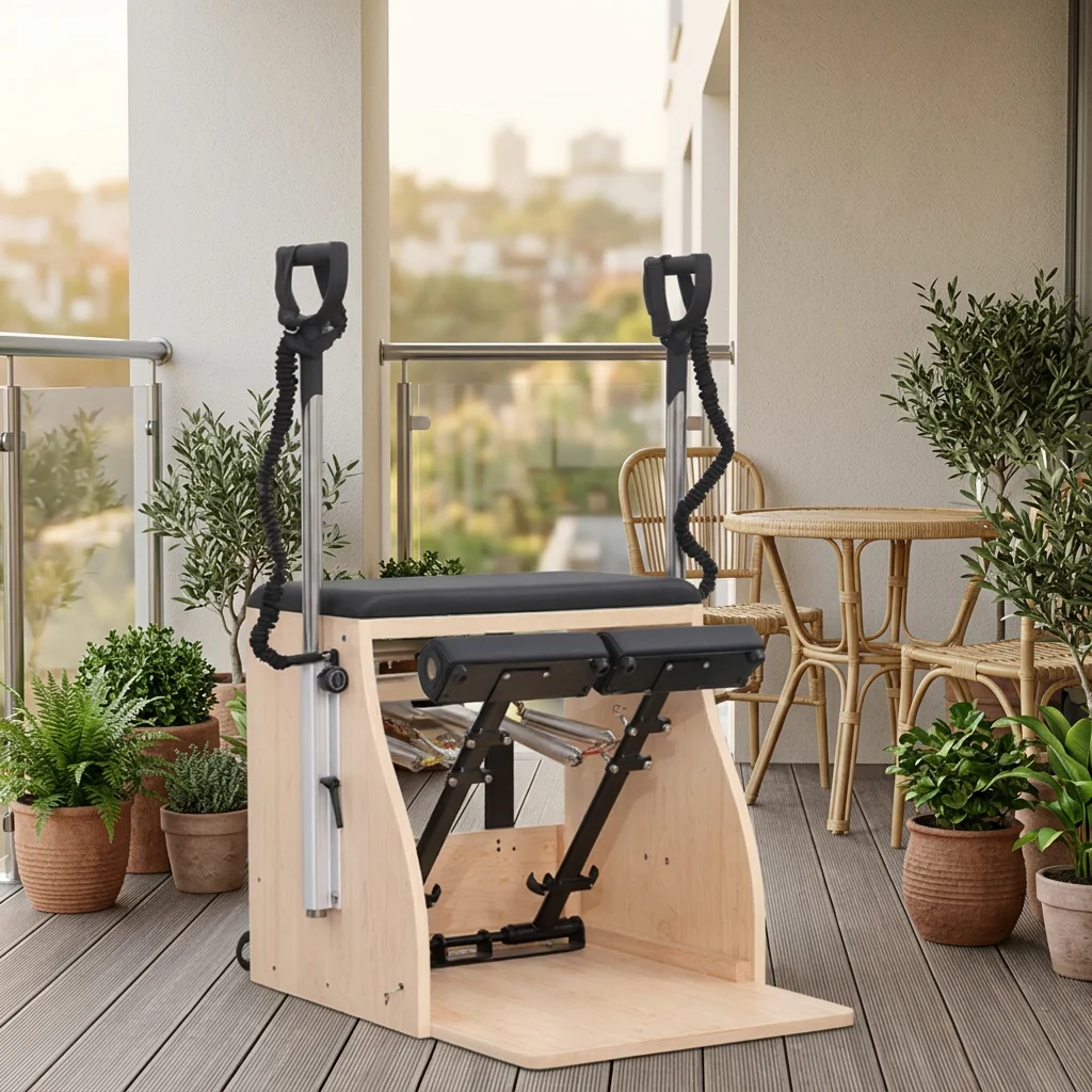 

DEREN Stable Wooden Pilates Reformer Pro Chair with Spring System for Home Gym and Universal Use