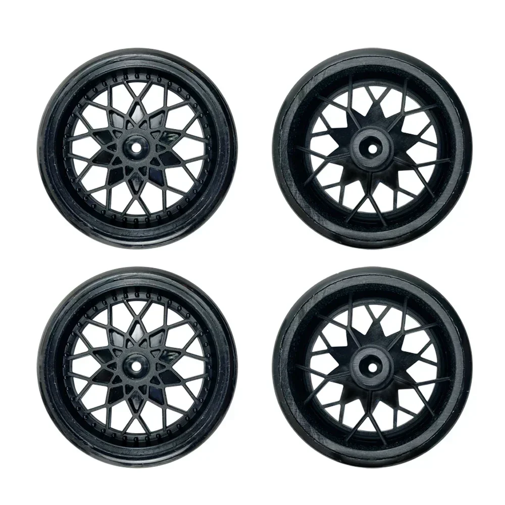 WPL D12 Tires 4pcs Upgrade Wheel Rim Wheel Hubs Rubber Tires RC Car Spare Parts Accessories