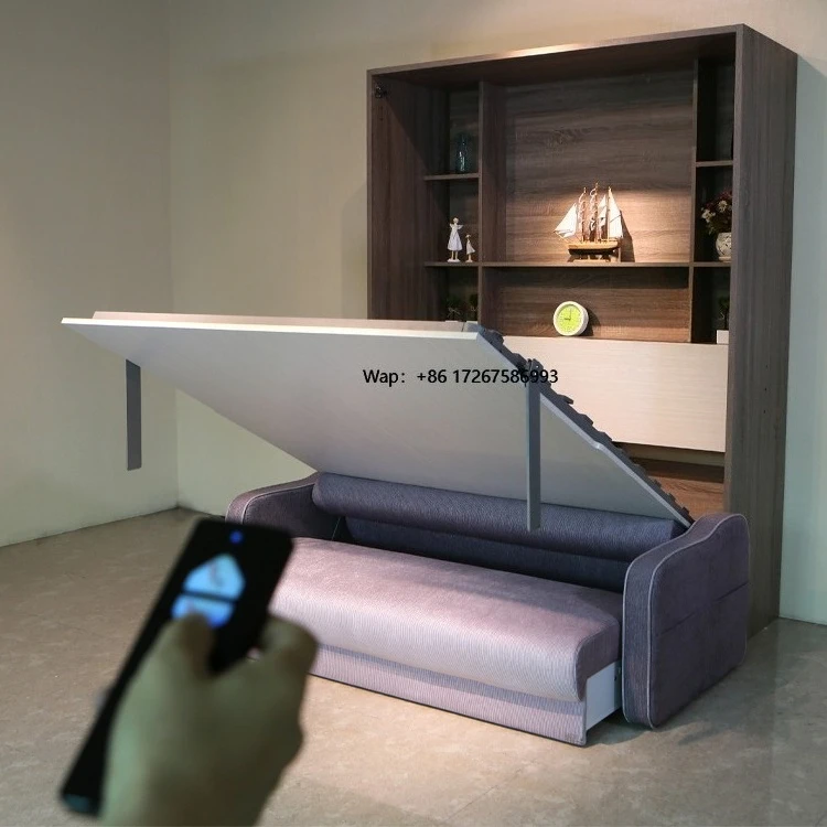 Electric Murphy Bed Space Savings Electric Vertical Folding Wall Bed Hardware Kit with Sofa Connector