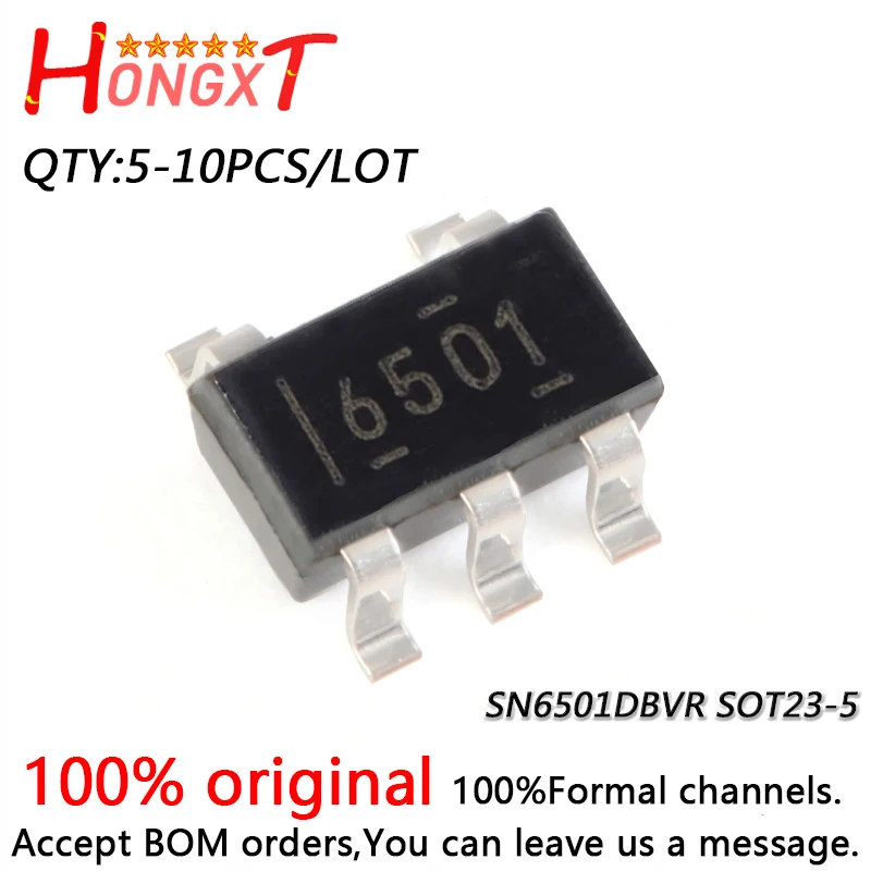 5-10PCS 100% New SN6501DBVR SN6501DBV SN6501 6501 SOT23-5.Chipset