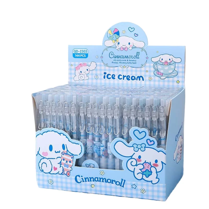6-12Pcs Genuine Sanrio Series  0.5MM Gel Pens Kawaii Cinnamoroll Kuromi Black Pen Student Stationery Supplies School Gifts view 2