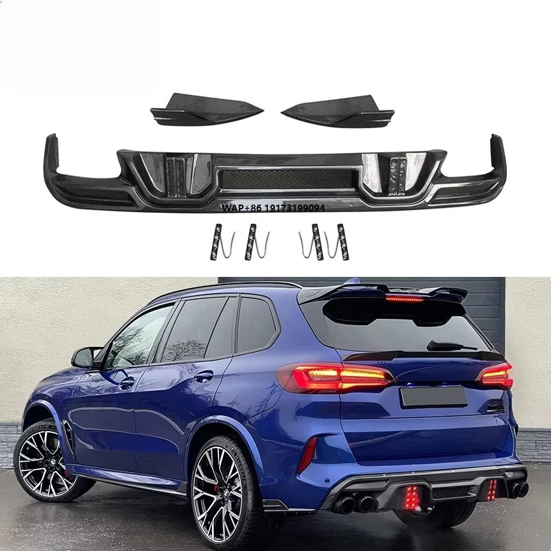 

2019-2023 for X5M X5 Competition F95 Body Kit LD Style Carbon Fiber Rear Bumper Diffuser Lip Spoiler Splitter New Condition