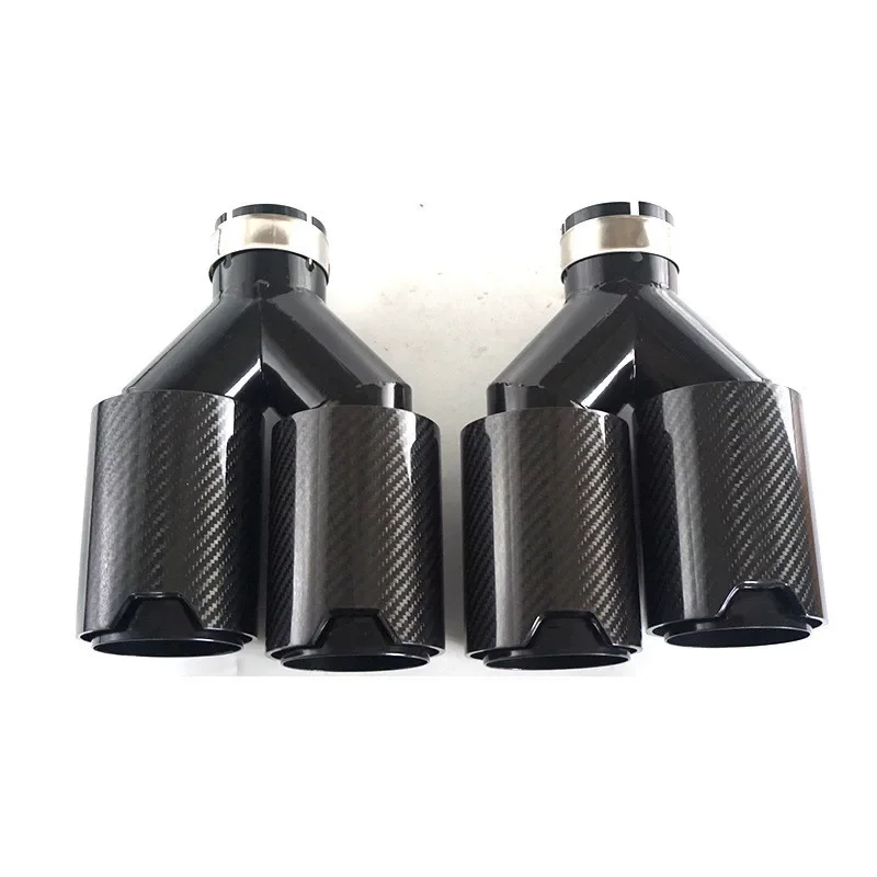 

Directly from the manufacturer applies to BMW modified car exhaust pipe double out four out all black carbon fiber tail throat