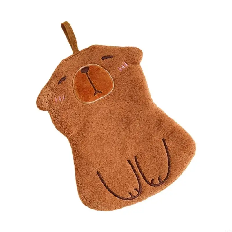 N5KC Decorative and Functional Capybara Shaped Hand Towel for Soft Absorbent Towel