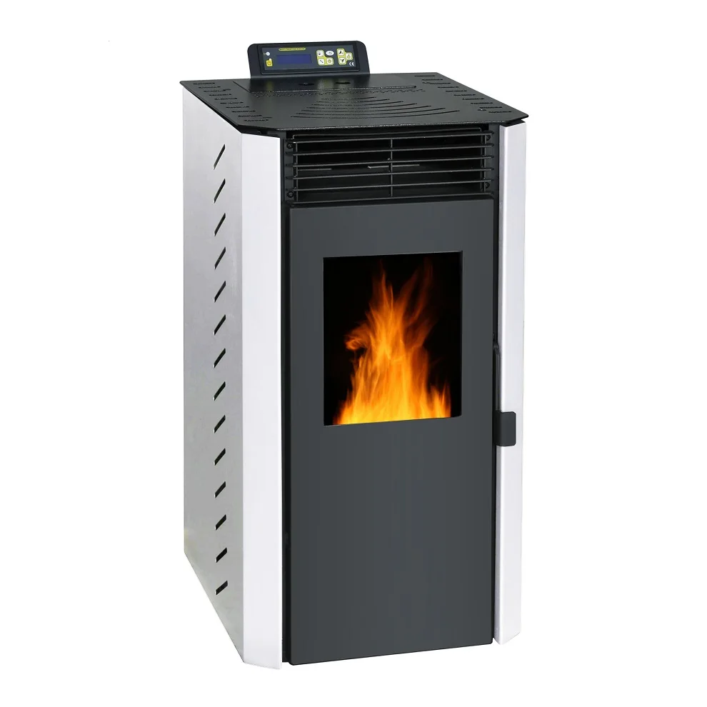 8KW Wood Burning Pellet Stoves, Home Using Small Wood Pellet Fireplaces with High Efficiency