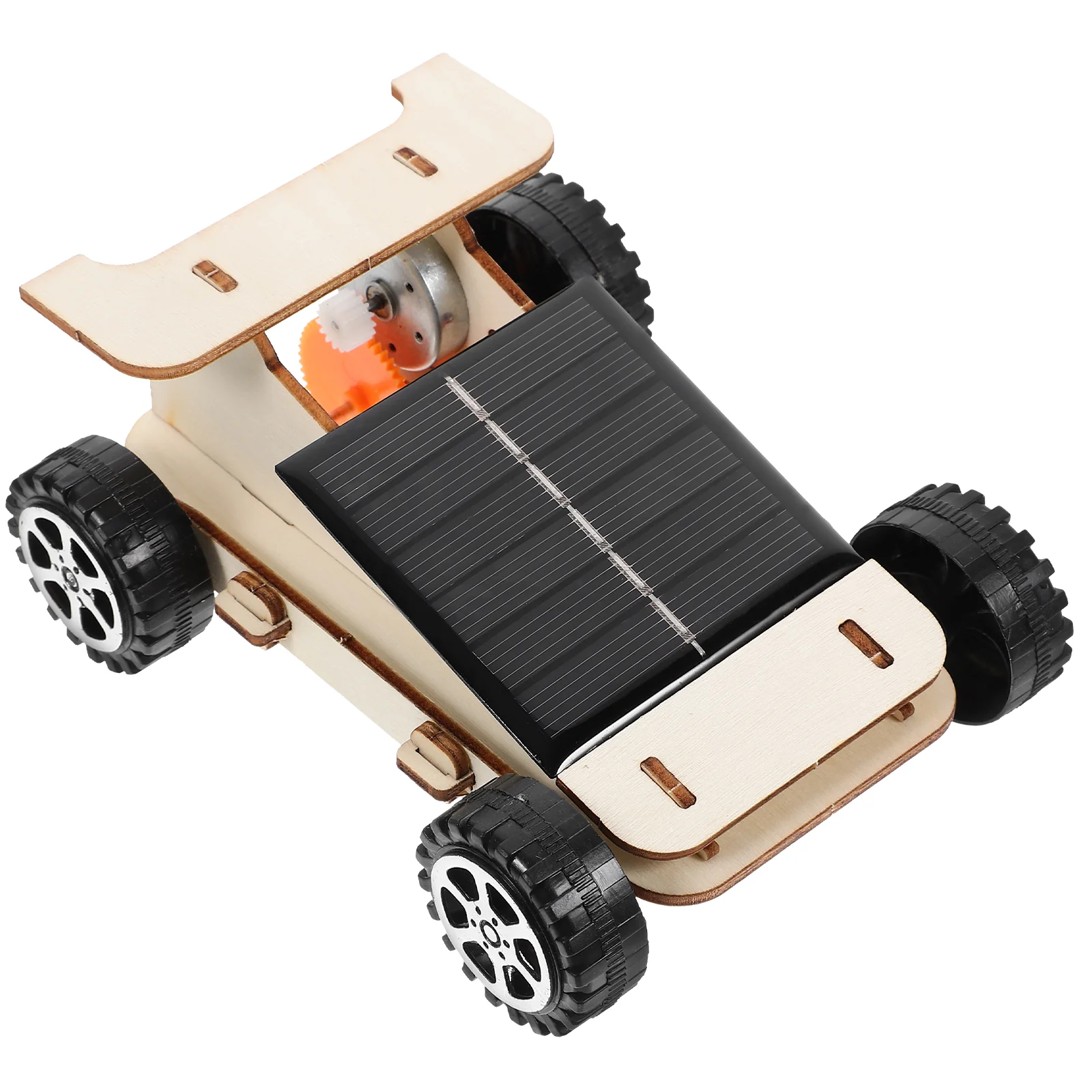 3d Puzzles for Kids Solar Car Schools Prop Experiment Wooden Toy Remote Control Assemble Model Child