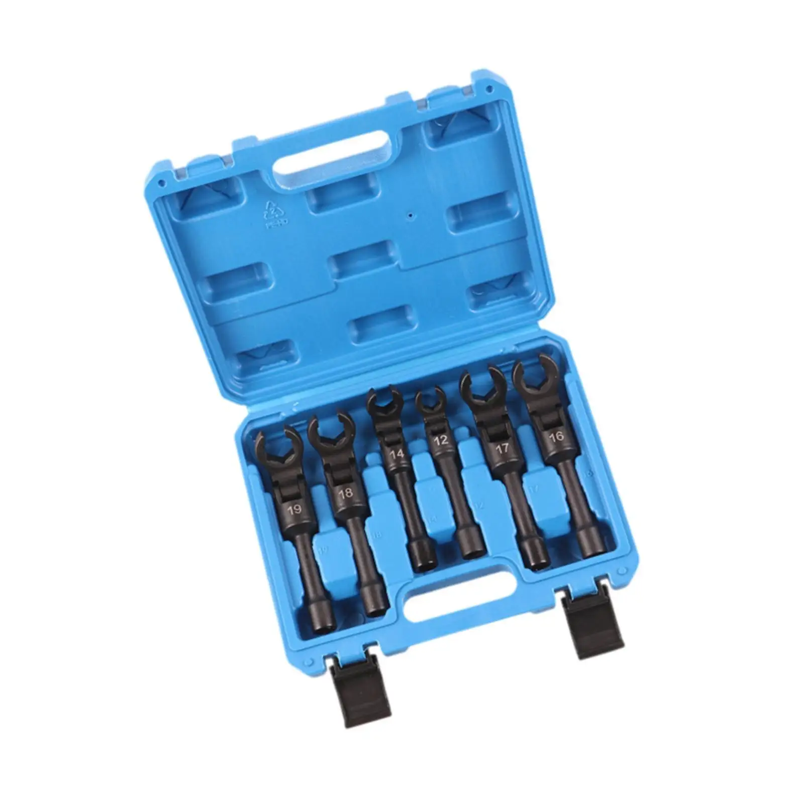 

6x Fuel Line Socket Wrench Set Nut Wrenches Auto Repair Tools Portable with Storage Box Hand Tools Heavy Duty Socket Wrenches