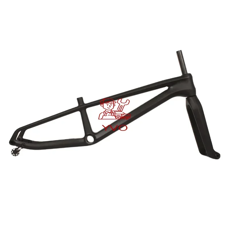 Pro 20er Max 1.95 Tires Flat Mount Disc Brake Carbon Fiber Frames Ultralight BMX Race Bicycle Frame And Fork