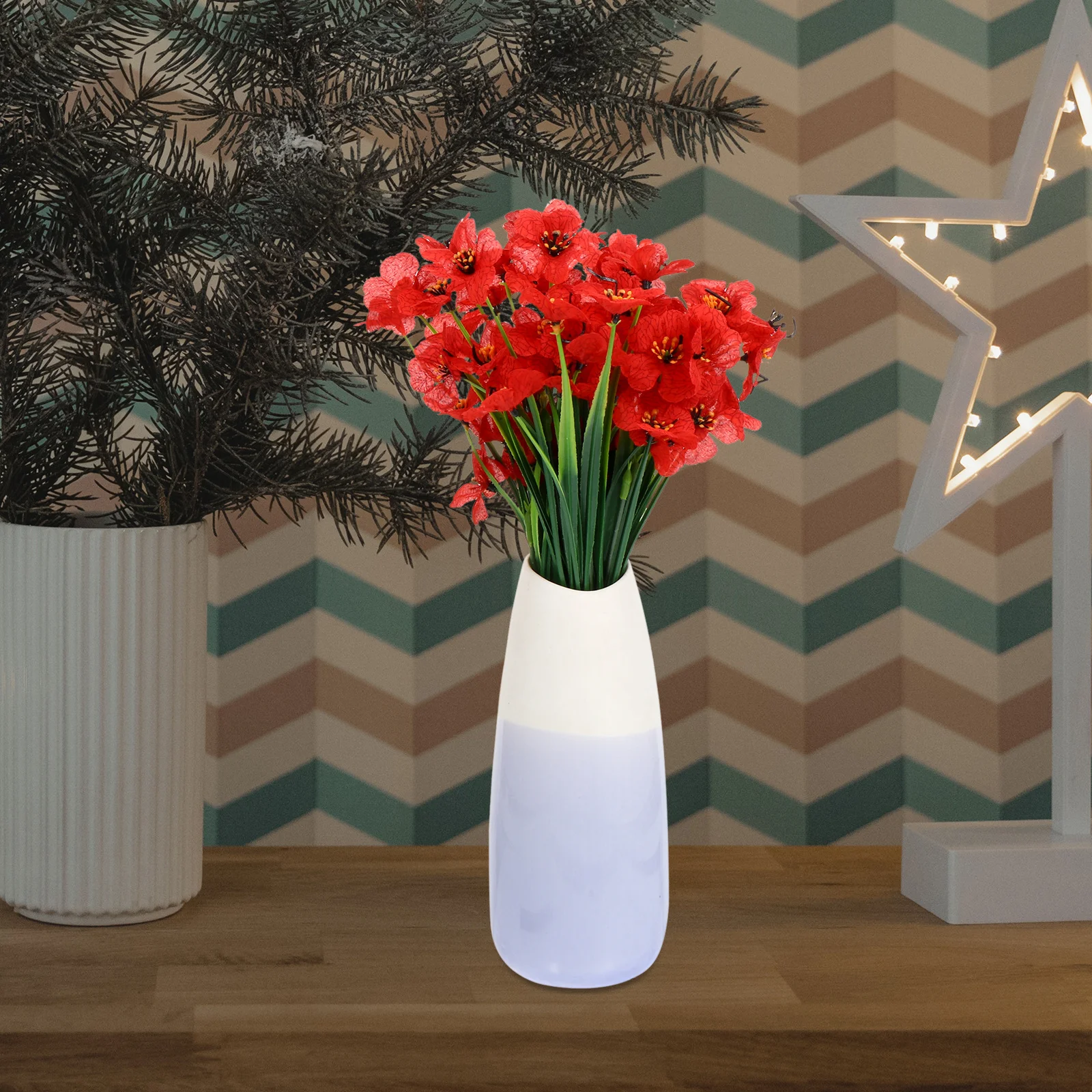 

1Set Beautiful Simulated Flowers Long Lasting Plastic Floral Home Decor Wedding Bouquets Table Centerpiece Gift Idea