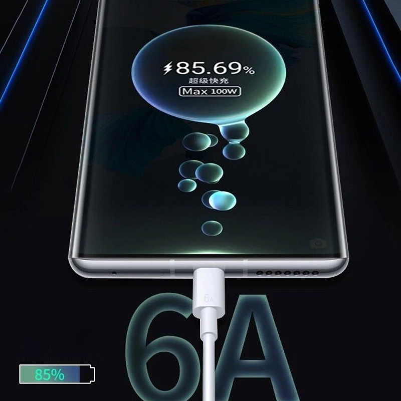 Honor 100W Charger Super Fast Charging EU/US Wall Adapter 6A USB Type C Cable For Honor 300 200 100 90 GT 80 Pro Magic V5 VS3 7 - náhled 5