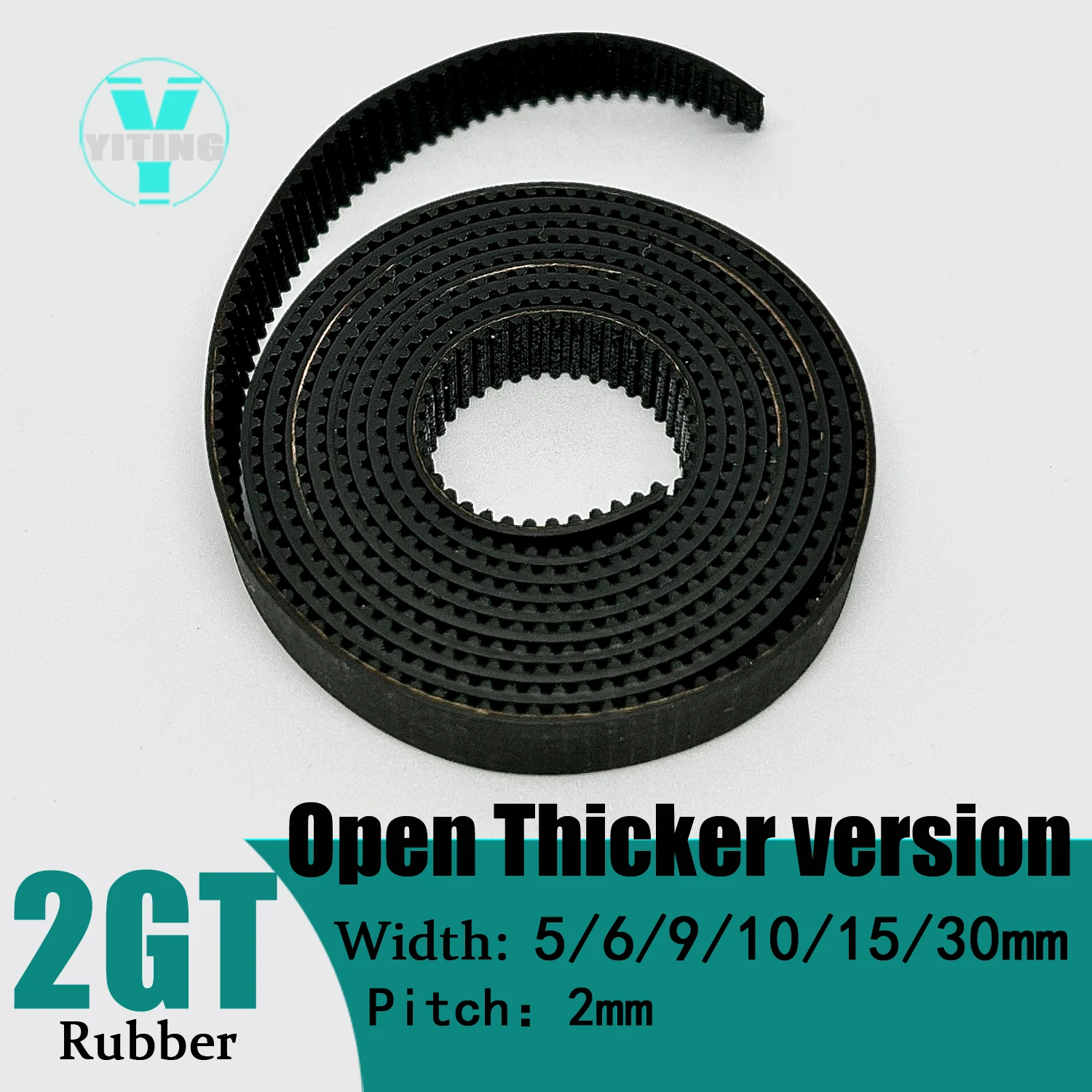 

2MGT Open Synchronous Timing 2M 2GT Belt Width 5/6/9/10/15/30mm Synchronous Belt Rubber Samll Backlash Open Belt for 3D Printer