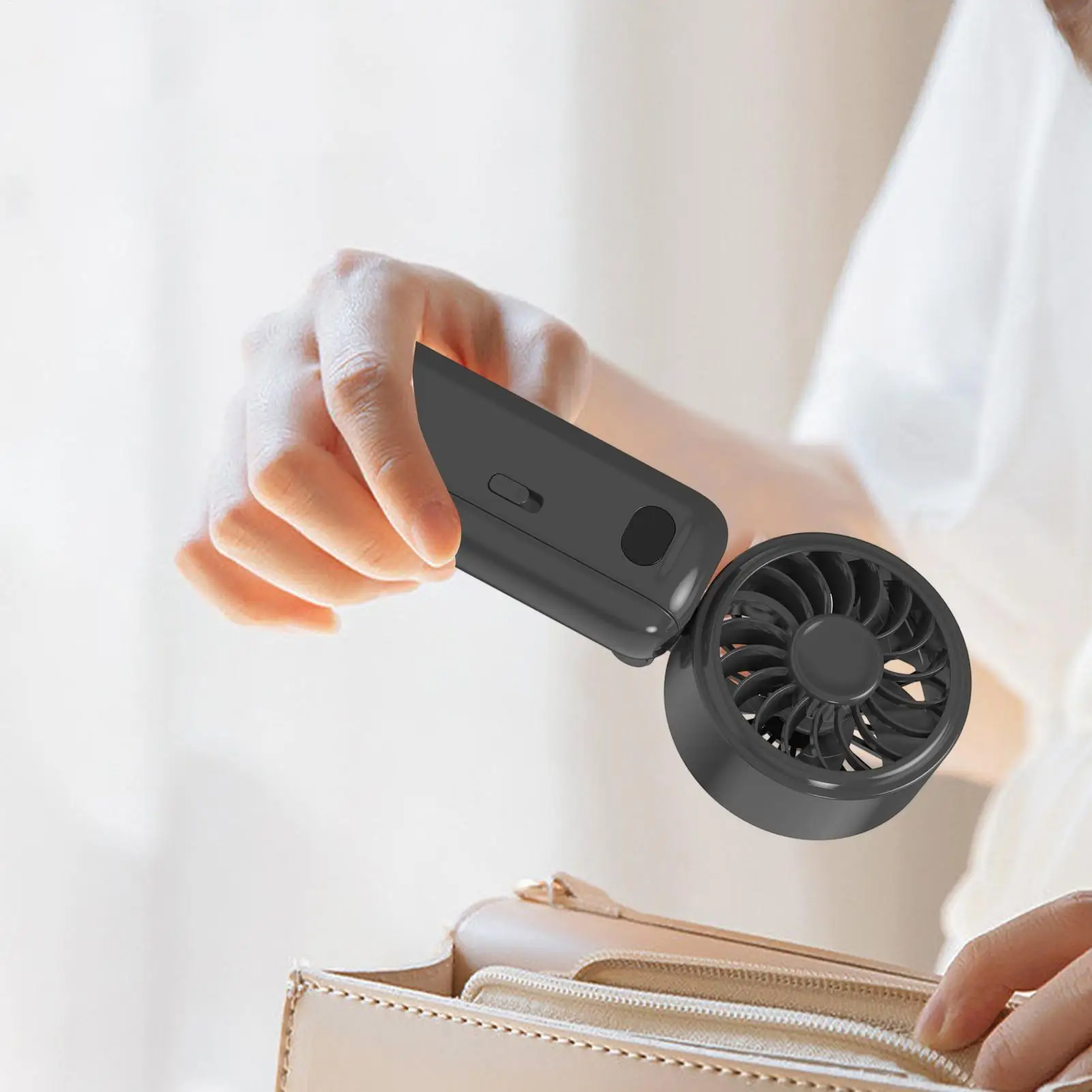 

Clip Fan 5-Speed Handheld Rechargeable Small Handheld Fan Portable Folding For Home Bedroom Office Desk Table Stroller Travel