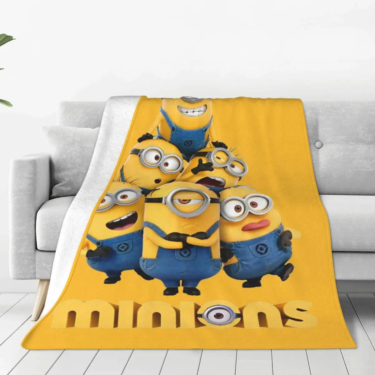 The Minion Soft Warm Blankets Camping Plush Throw Blanket Novelty Living Room Flannel Bedspread Sofa Bed Cover