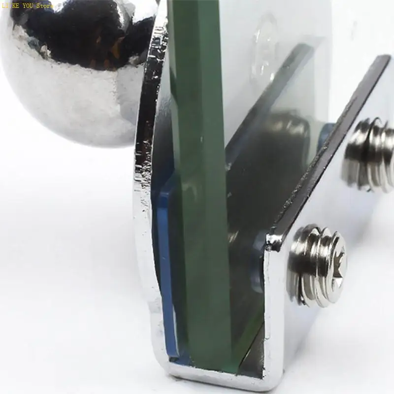 W3JE Cabinet Drawer Metal Pulls Round Single Sided Shower Glass Door Clip Handle